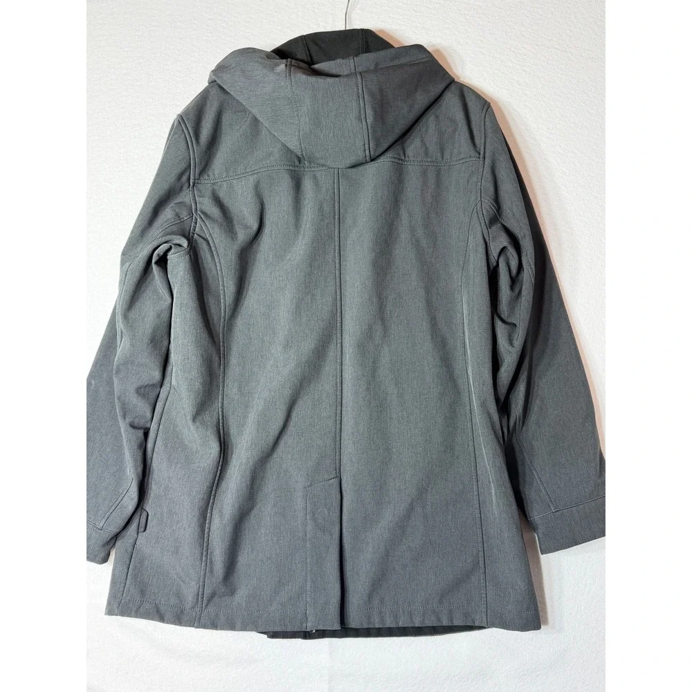 Tahari Men's Gray Hooded‎ Softshell Jacket Size L Waterproof Breathable